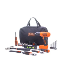 Black & Decker 8V MAX* Drill & Home Tool Kit, 57 Piece -Household Tool Shop BDCD8PK R1 03