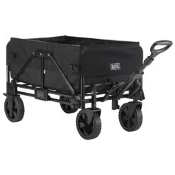 Black & Decker 3 In 1 Collapsible Storage Cart, Utility Wagon, Hand Truck, Holds Up To 150 Lbs., Black -Household Tool Shop BDST3IN1CTFF 1 Primary