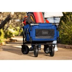 Black & Decker Collapsible Storage Cart, Folding Utility Wagon, Holds Up To 176 Lbs., Blue -Household Tool Shop BDSTCTBL02 A4 Secondary