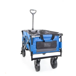 Black & Decker Collapsible Storage Cart, Folding Utility Wagon, Holds Up To 176 Lbs., Blue -Household Tool Shop BDSTCTBL02 R2 10