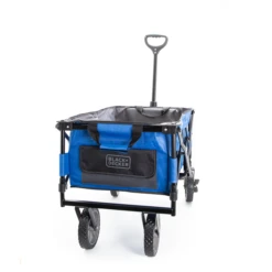 Black & Decker Collapsible Storage Cart, Folding Utility Wagon, Holds Up To 176 Lbs., Blue -Household Tool Shop BDSTCTBL02 R2 13