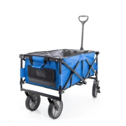 Black & Decker Collapsible Storage Cart, Folding Utility Wagon, Holds Up To 176 Lbs., Blue -Household Tool Shop BDSTCTBL02 R2 15