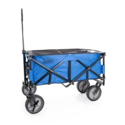 Black & Decker Collapsible Storage Cart, Folding Utility Wagon, Holds Up To 176 Lbs., Blue