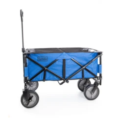 Black & Decker Collapsible Storage Cart, Folding Utility Wagon, Holds Up To 176 Lbs., Blue -Household Tool Shop BDSTCTBL02 R2 2