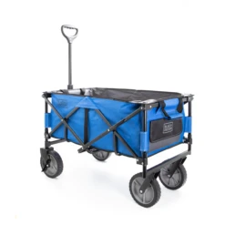 Black & Decker Collapsible Storage Cart, Folding Utility Wagon, Holds Up To 176 Lbs., Blue -Household Tool Shop BDSTCTBL02 R2 7