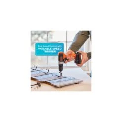 Black & Decker 20V MAX* Cordless 3/8 In Drill Driver Kit (1) Lithium Ion Battery With Charger -Household Tool Shop Ecomm Large BCD702C1 EN GEC3