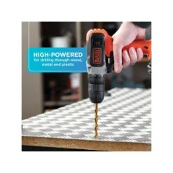 Black & Decker 20V MAX* Cordless 3/8 In Drill Driver Kit (1) Lithium Ion Battery With Charger -Household Tool Shop Ecomm Large BCD702C1 EN GEC5