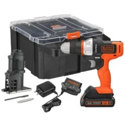 Black & Decker MATRIX™ 20V MAX* Drill Kit, Includes Jig Saw Attachment, Storage Case, Battery And Charger