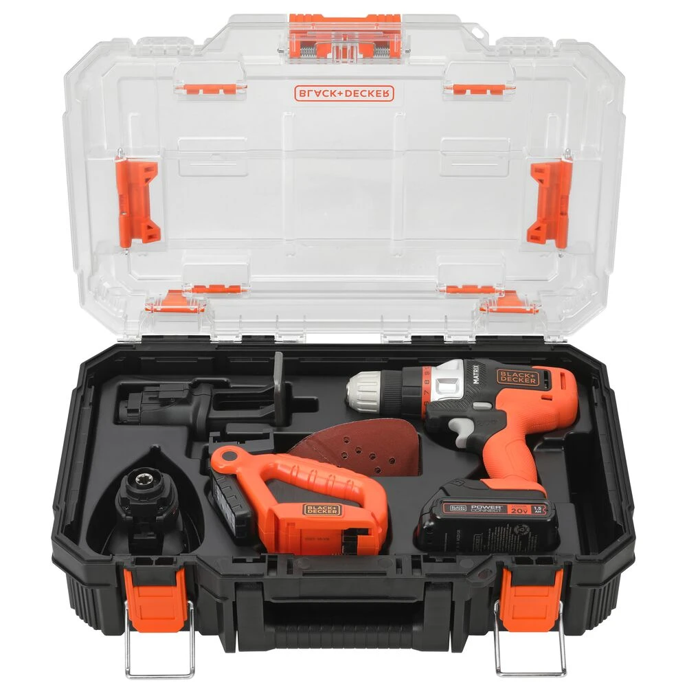Black & Decker MATRIX™ 20V MAX* Cordless 4-Tool Combo Kit With Storage 2 Black & Decker MATRIX™ 20V MAX* Cordless 4-Tool Combo Kit With Storage - Image 2