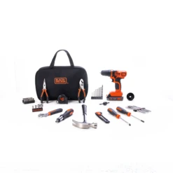 Black & Decker 20V MAX* Drill & Home Tool Kit, 68 Piece -Household Tool Shop LDX120PK R1 01