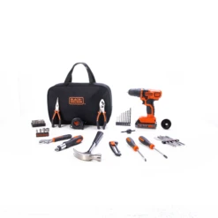 Black & Decker 20V MAX* Drill & Home Tool Kit, 68 Piece -Household Tool Shop LDX120PK R1 02