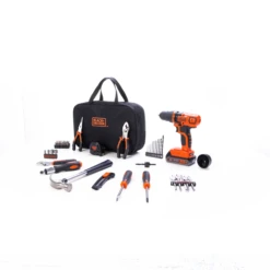 Black & Decker 20V MAX* Drill & Home Tool Kit, 68 Piece -Household Tool Shop LDX120PK R1 04